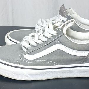 Vans Off The Wall Sneakers Shoes Gray 500714 Lace Up Low Top Boys 4 Women's 5.5